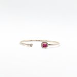 Brazalete Cuadro Rubi Con Diamantes