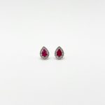 Aretes Gota Rubi