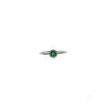 Anillo Circulo Esmeralda con Diamantes