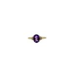 Anillo Oval Amatista
