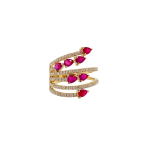 Anillo Abanico De Rubies