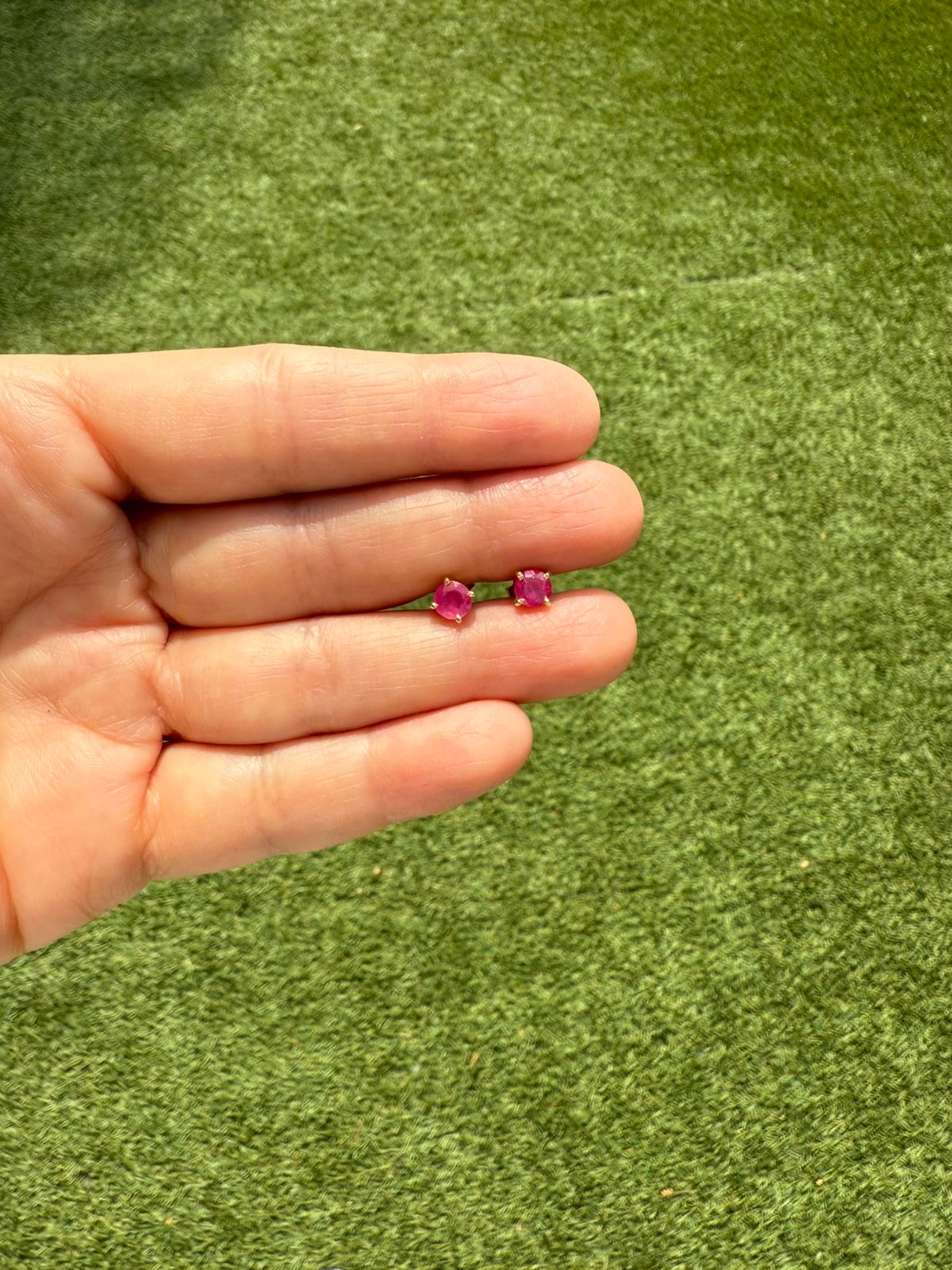 Aretes Solitario De Rubi