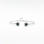 Brazalete Doble Gota Zafiro Con Diamantes