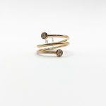 Anillo Espiral Con Diamantes