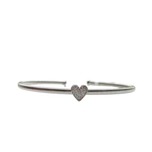 Pulsera Flex Corazon con Diamantes