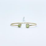 Brazalete Cuadro y Gota Peridoto con Diamante
