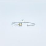 Brazalete Cuadro Citrino con Diamante