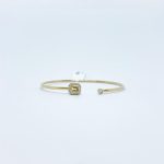 Brazalete Cuadro Citrino con Diamante