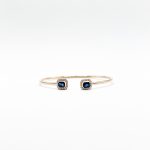 Brazalete Doble Cuadro Zafiro Con Diamantes