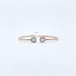 Brazalete Doble Gota Aguamarina y Morganita con Diamante