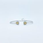 Brazalete Doble Gota Citrino con Diamante