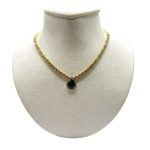 Gargantilla Gota de Esmeralda con Diamantes