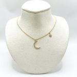 Collar Luna con Estrella de Diamante