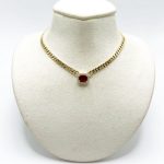 Gargantilla Cuadro De Rubi Con Diamantes