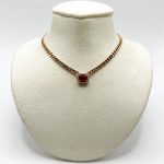 Gargantilla Cuadro de Rubi con Diamantes