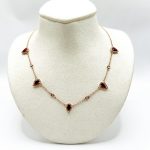 Collar 5 Gotas Rubi con Diamantes