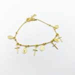 Pulsera Virgen Con Cruz