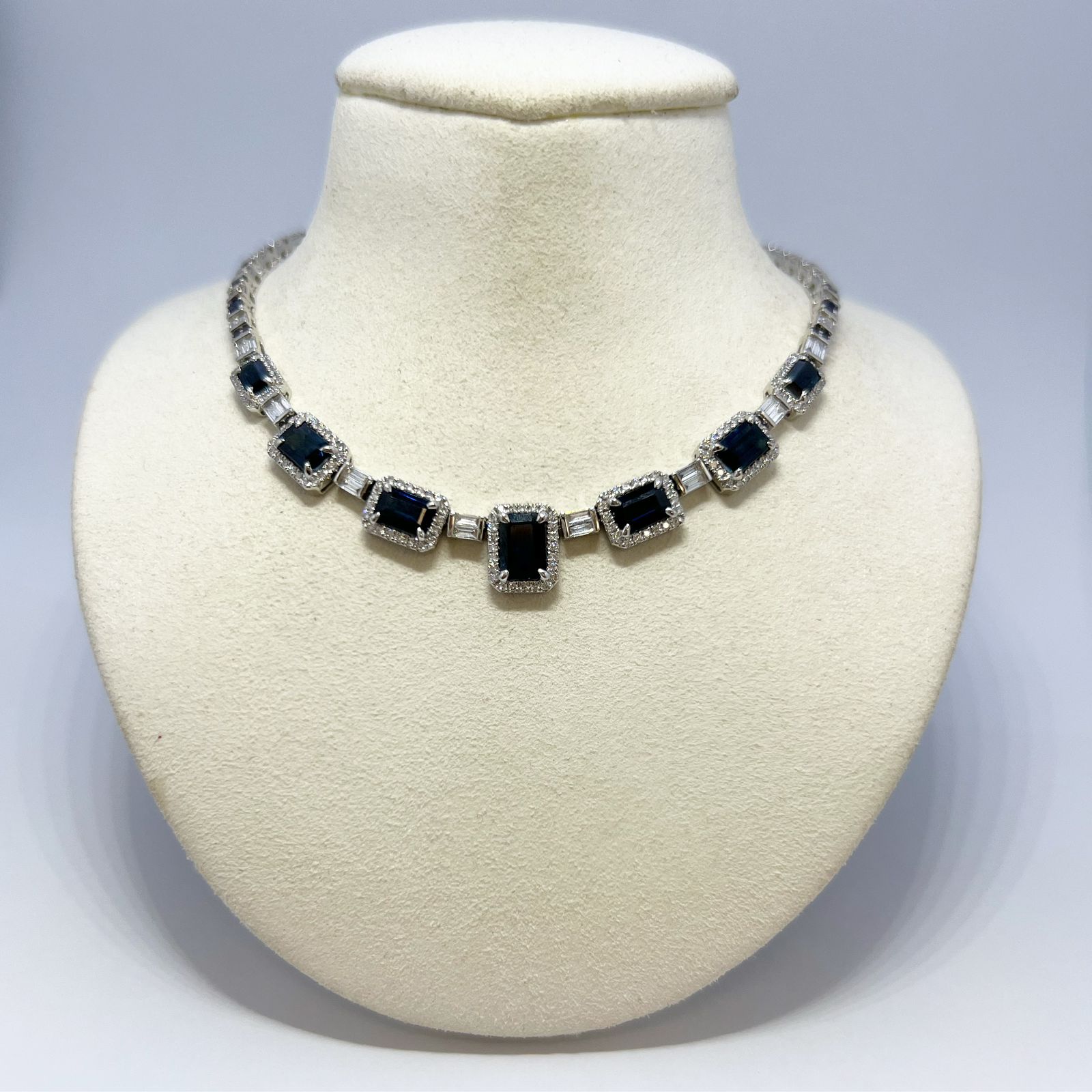 Gargantilla De Zafiros Con Diamantes