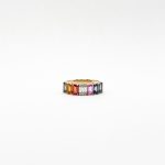 Anillo Rainbow Con Diamantes Baguette