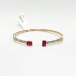 Pulsera Flex Rubi Con Diamantes