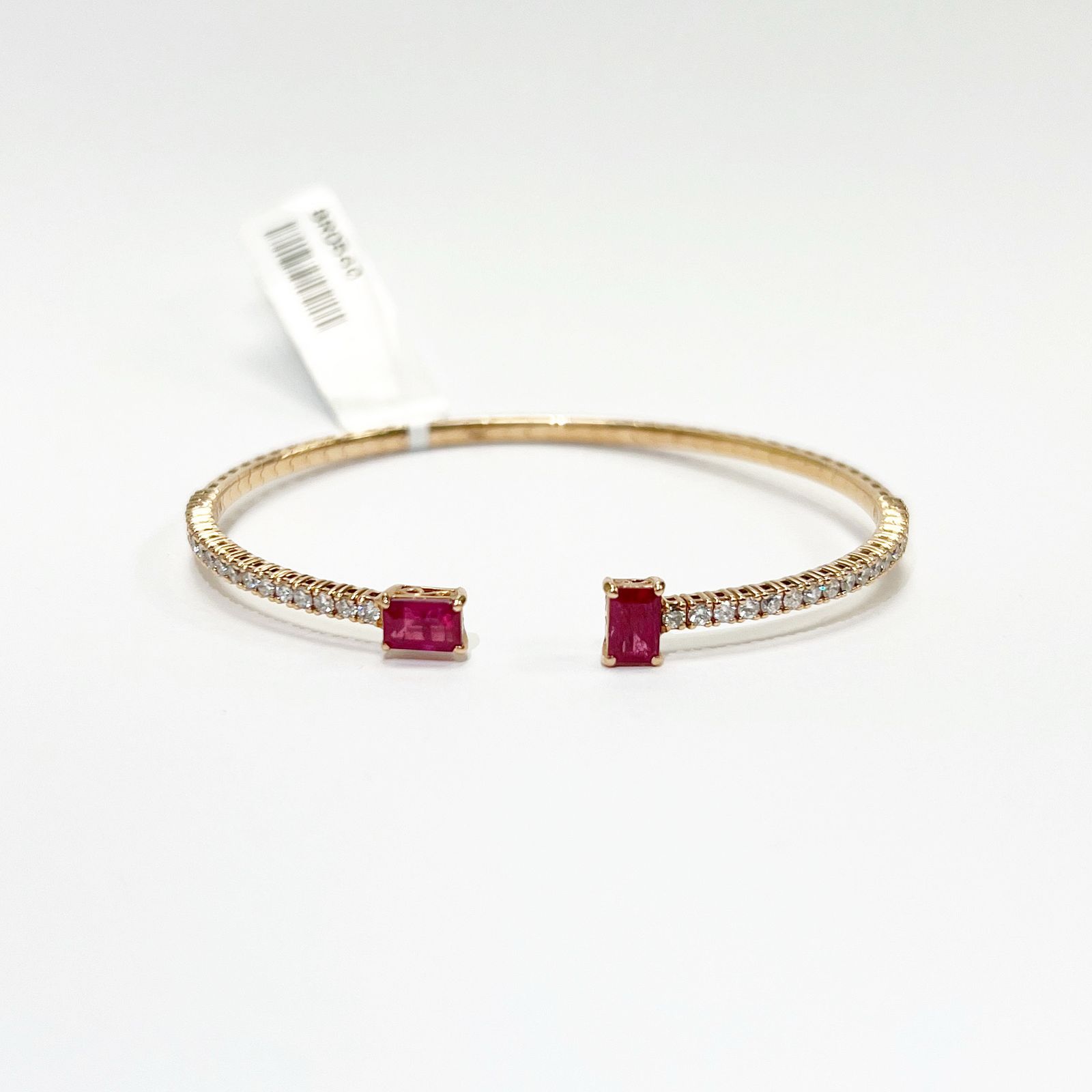 Pulsera Flex Rubi Con Diamantes