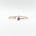 Brazalete Gota De Amatista y Diamantes