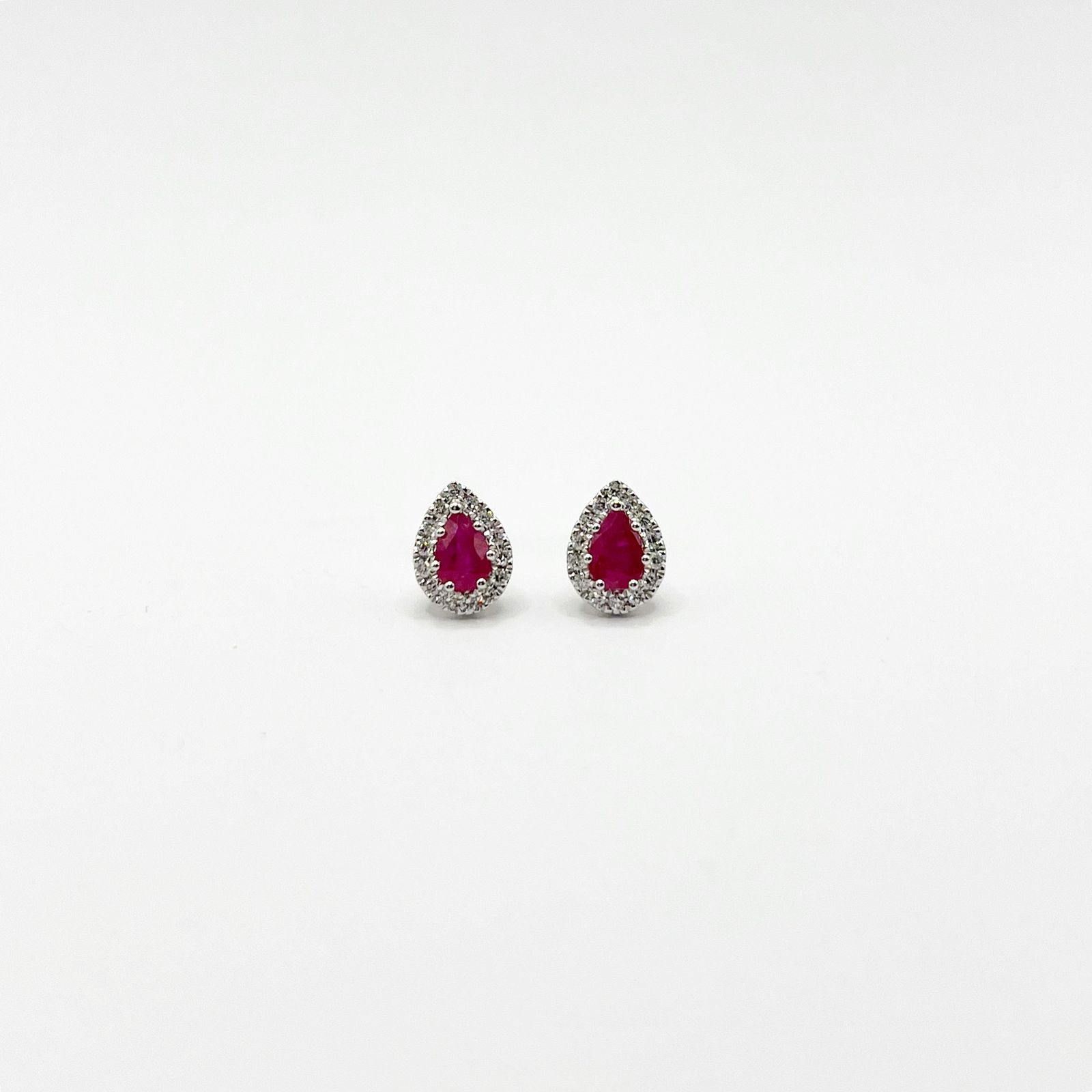 Aretes Gota Rubi