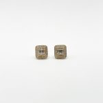 Aretes Cuadro De Diamantes Baguette
