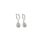 Aretes Largos Gota Con Diamantes