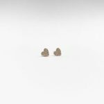 Aretes Corazon Con Diamantes