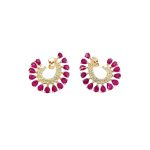 Aretes Abanico De Rubies