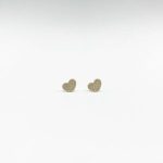 Aretes Corazon Con Diamantes Pave