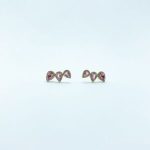 Aretes Tres Gotas De Zafiro Rosa