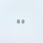 Aretes Cuadrados De Topacio Azul Con Diamantes