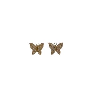 Aretes Mariposa Con Diamantes