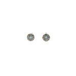 Aretes Redondos Mini Con Diamantes