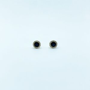 Aretes Redondos Zafiro Biselado