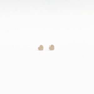 Aretes Corazon Con Diamantes