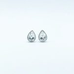 Aretes Gota Topacio Blanco