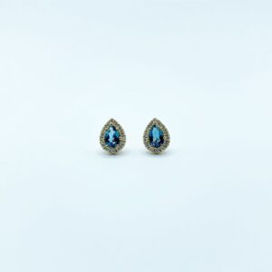 Aretes Gota Topacio London Blue