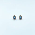 Aretes Gota Topacio London Blue