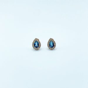 Aretes Gota Topacio London Blue