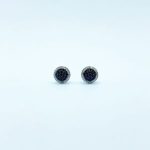 Aretes Redondos Zafiro Con Diamantes