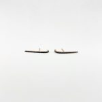 Aretes Bar Post Cuff De Diamante Negro