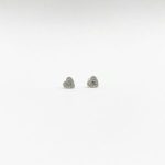 Aretes Corazon Con Diamantes Baguette