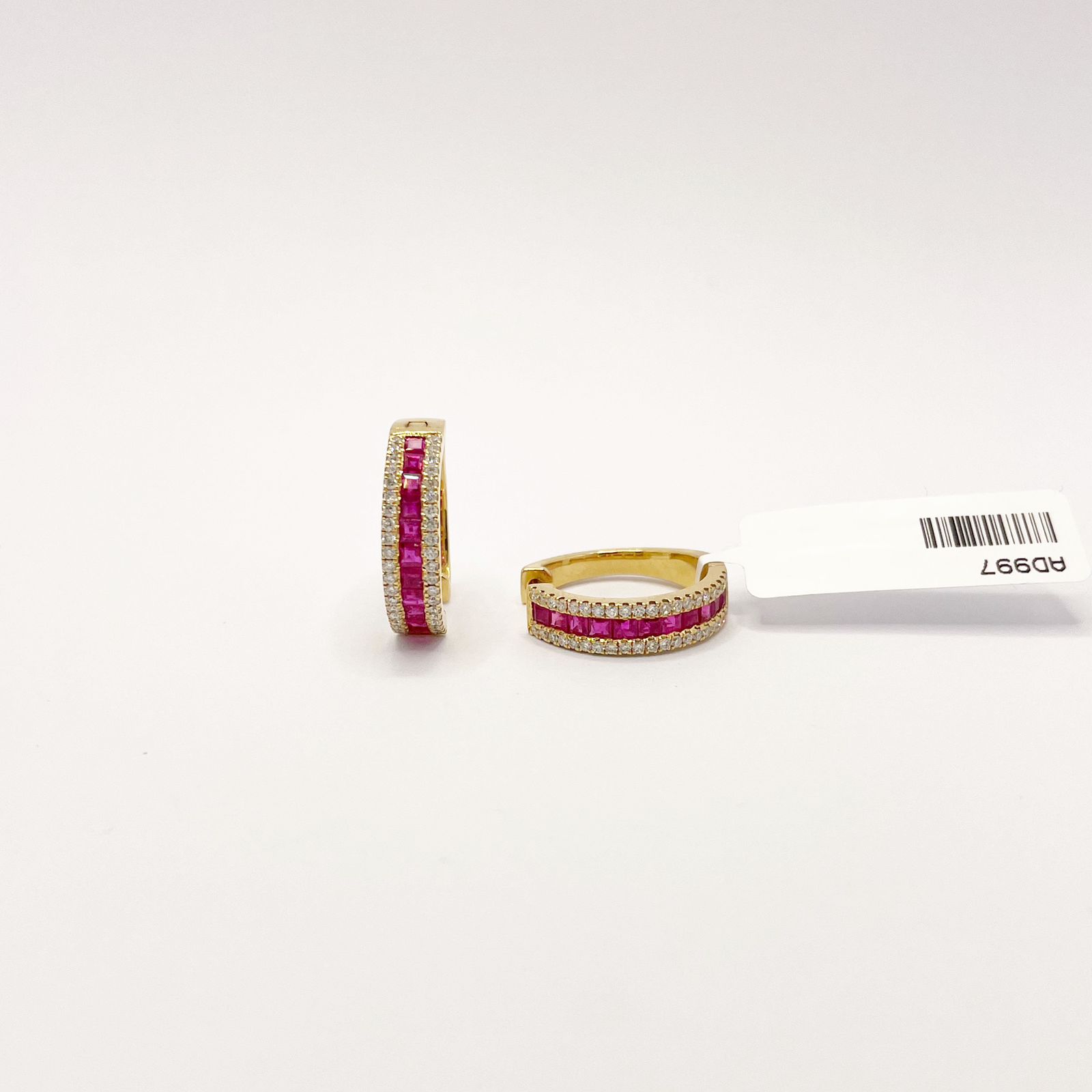 Arracadas Rubi y Diamantes