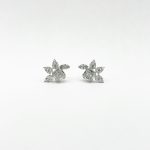 Aretes Cuadro Con Gotas De Diamantes