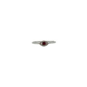 Anillo Ojo De Rubi Con Diamantes