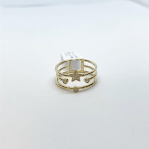Anillo Tres Lineas Con Estrella