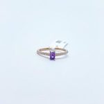 Anillo Amatista Con Diamantes